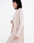 Mono B Lounge Open-Front Terry Cardigan - Online Only