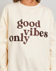 Le Lis Letter Embroidery Oversized Sweatshirt