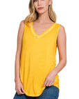 Zenana Washed Sleeveless V-Neck - My Pampered Life Seattle