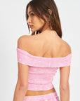 Emory Park Garment Dyed Strapless Crop Top