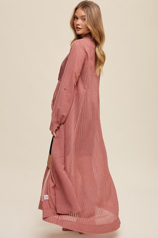 Listicle Long Button Down Shirt Maxi Dress