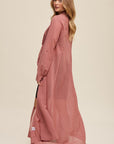 Listicle Long Button Down Shirt Maxi Dress - My Pampered Life Seattle