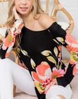 e Luna PLUS Floral One Shoulder Top