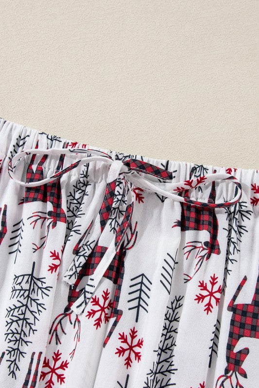 Christmas Deer Shirt and Shorts Lounge Set