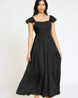 Flutter Sleeve Flowy Tiered Sundress