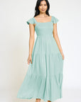 Flutter Sleeve Flowy Tiered Sundress