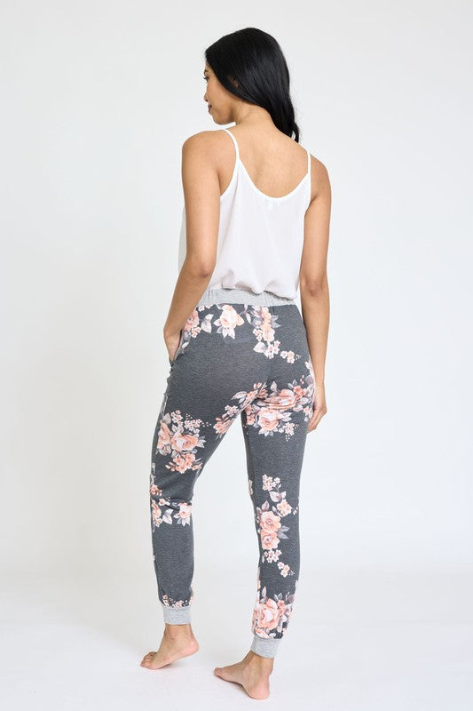 Plus Floral Drawstring Jogger