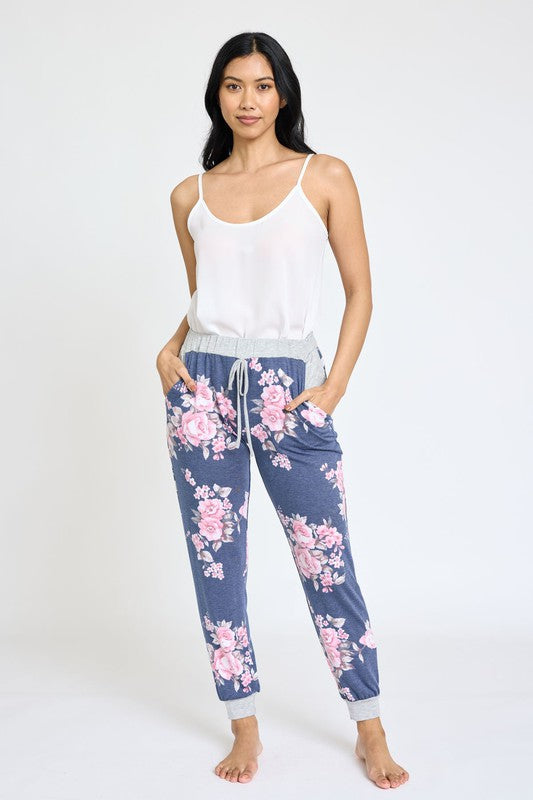 Floral Drawstring Jogger