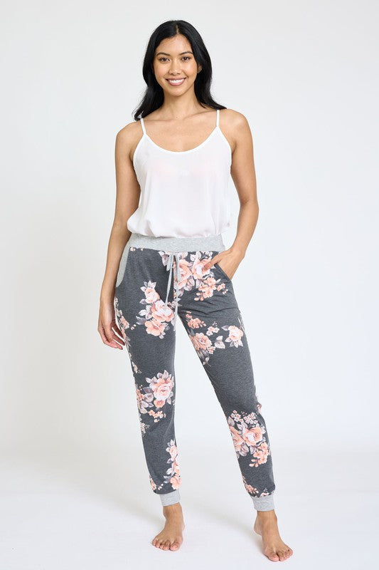 Floral Drawstring Jogger