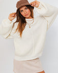 LE LIS Ribbed Knitted Sweater