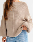 LE LIS Ribbed Knitted Sweater