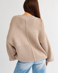 LE LIS Ribbed Knitted Sweater