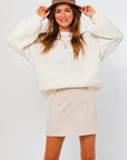 LE LIS Ribbed Knitted Sweater