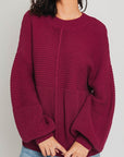 LE LIS Ribbed Knitted Sweater