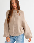 LE LIS Ribbed Knitted Sweater