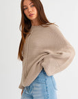 LE LIS Ribbed Knitted Sweater