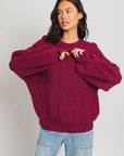 LE LIS Ribbed Knitted Sweater