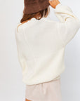 LE LIS Ribbed Knitted Sweater