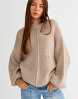 LE LIS Ribbed Knitted Sweater