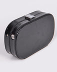 Metallic Oval Camera Iconic Swing Clutch Bag