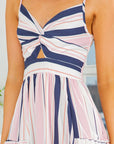 Cut Out Stripe Dress with Pockets