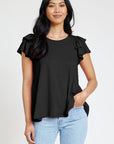 Spring Double Ruffle Sleeve Top