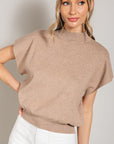 eesome Mock Neck Short Sleeve Top