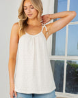 Lace Overlay Sleeveless Top