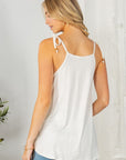 Lace Overlay Sleeveless Top