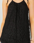 Lace Overlay Sleeveless Top