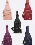 Quilted Fashion Sling Bag Set