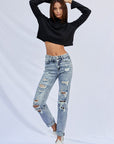 Insane Gene Stretched High Rise Girlfriend Jeans