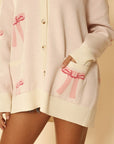 All Over Bow Knit Cardigan