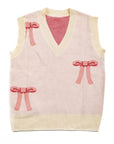 All Over Bow Knit Vest