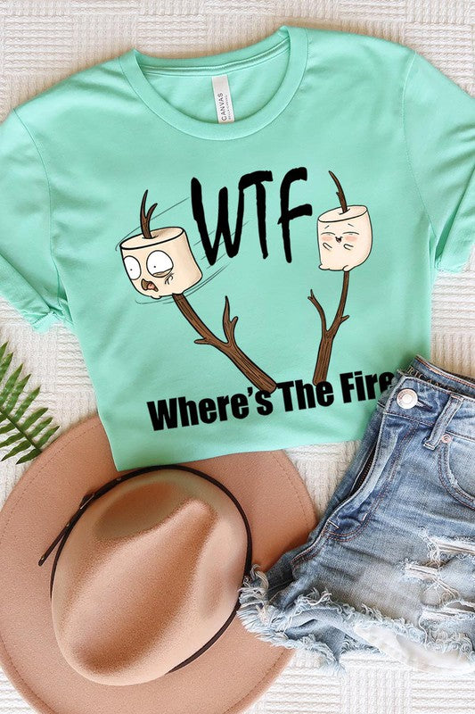 Where&#39;s The Fire Camping Graphic Tee - Online Only