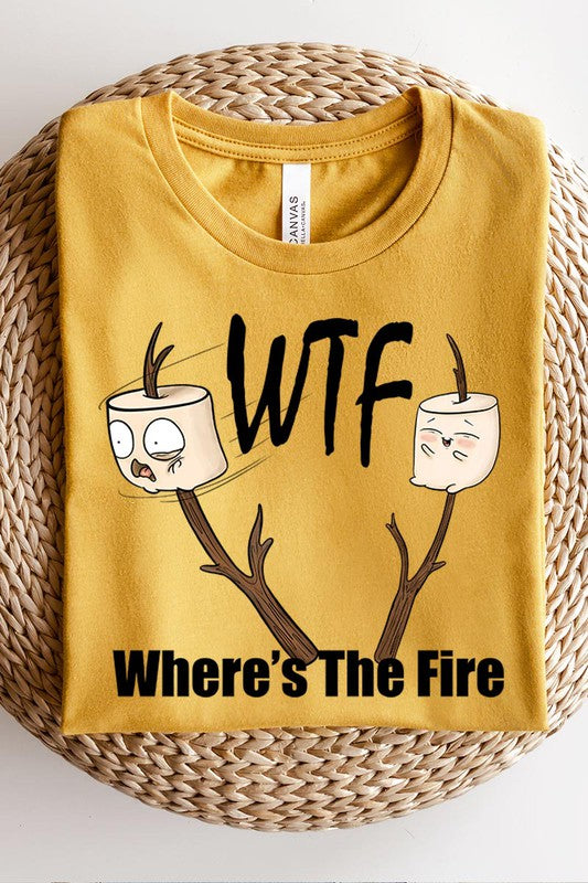 Where&#39;s The Fire Camping Graphic Tee - Online Only