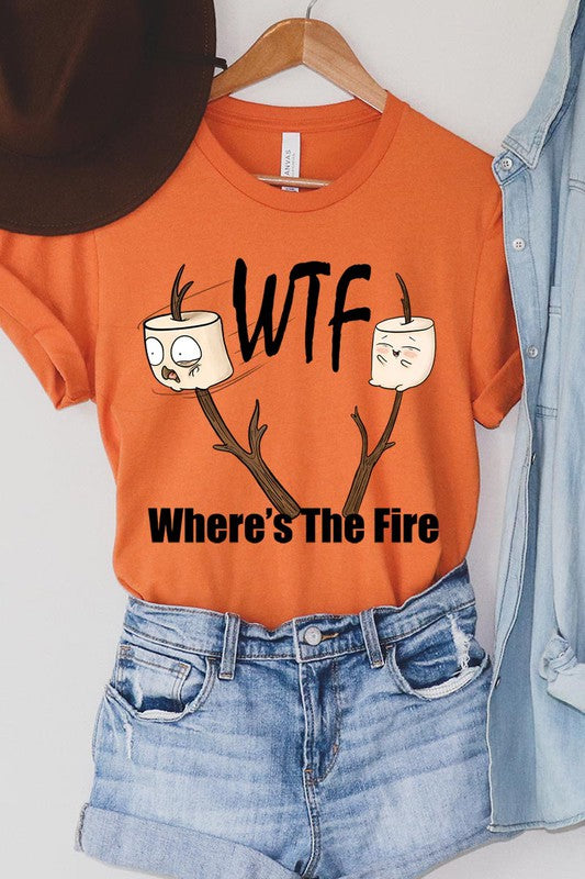 Where&#39;s The Fire Camping Graphic Tee - Online Only