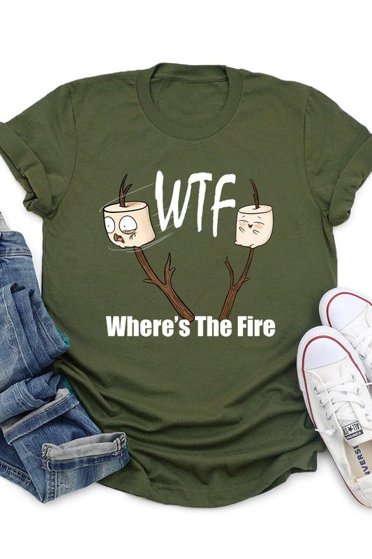 Where&#39;s The Fire Camping Graphic Tee - Online Only