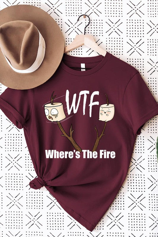 Where&#39;s The Fire Camping Graphic Tee - Online Only