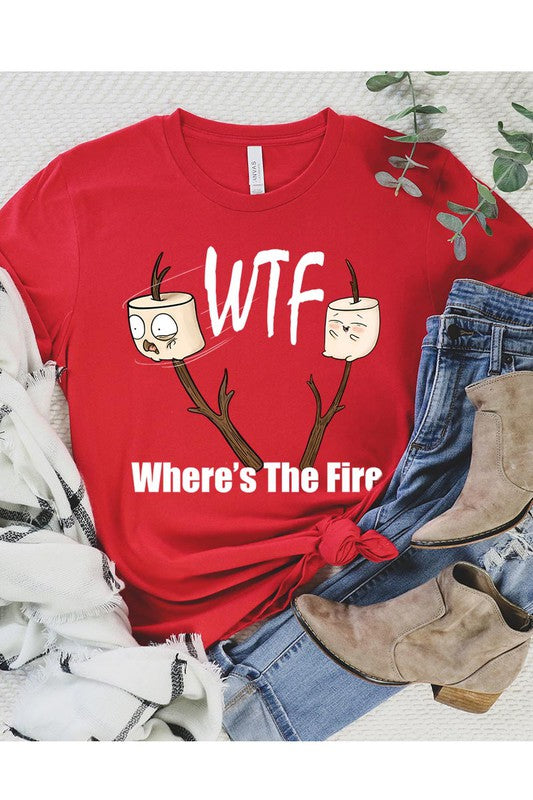 Where&#39;s The Fire Camping Graphic Tee - Online Only