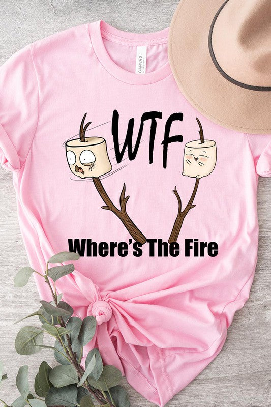 Where&#39;s The Fire Camping Graphic Tee - Online Only