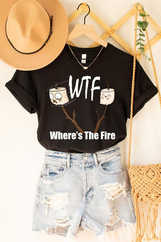 Where&#39;s The Fire Camping Graphic Tee - Online Only