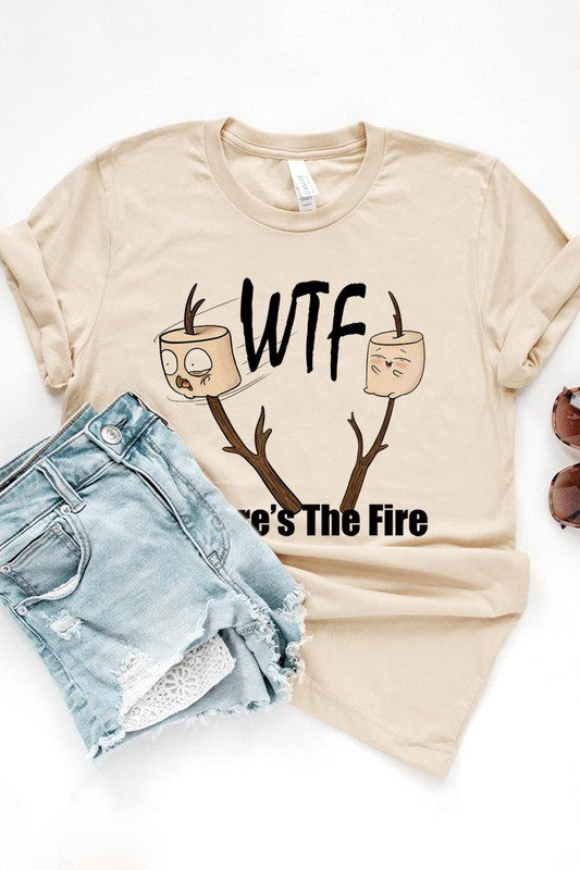 Where&#39;s The Fire Camping Graphic Tee - Online Only