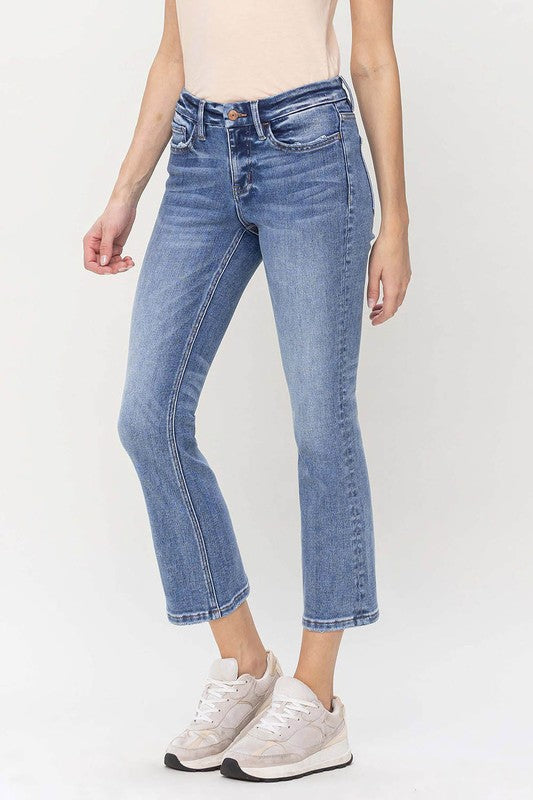 VERVET by Flying Monkey Mid Rise Kick Flare Jeans