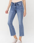 VERVET by Flying Monkey Mid Rise Kick Flare Jeans