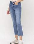 VERVET by Flying Monkey Mid Rise Kick Flare Jeans