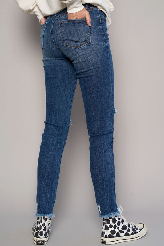 Insane Gene Mid-Rise Crop Slim Skinny