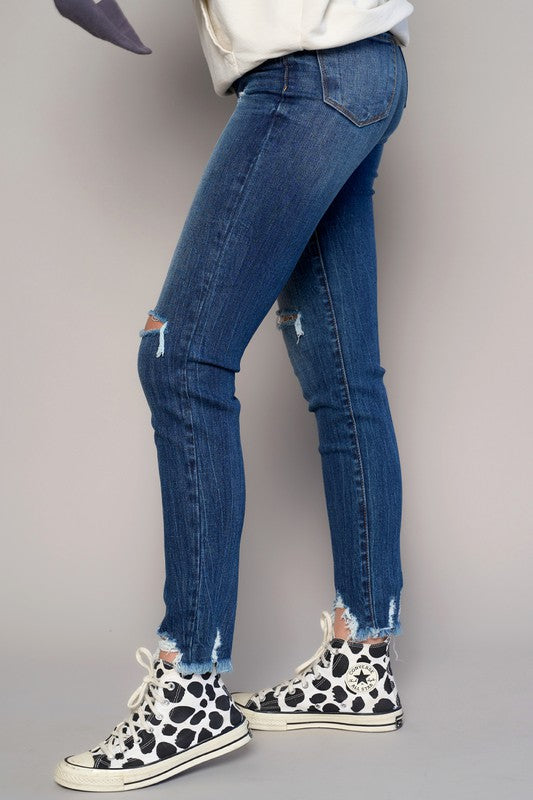 Insane Gene Mid-Rise Crop Slim Skinny