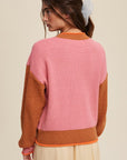 Listicle Color Block Ribbed Knit Sweater