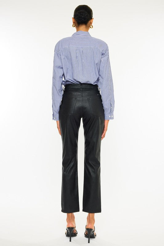 Kan Can USA High Rise Skinny Straight in Black Wash